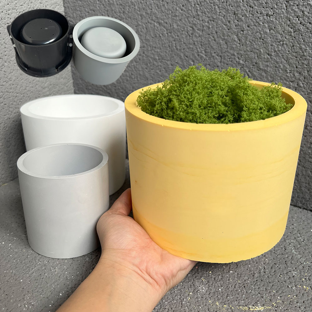 Coaster Mold Round - Large Silicone Planter Molds Concrete Round