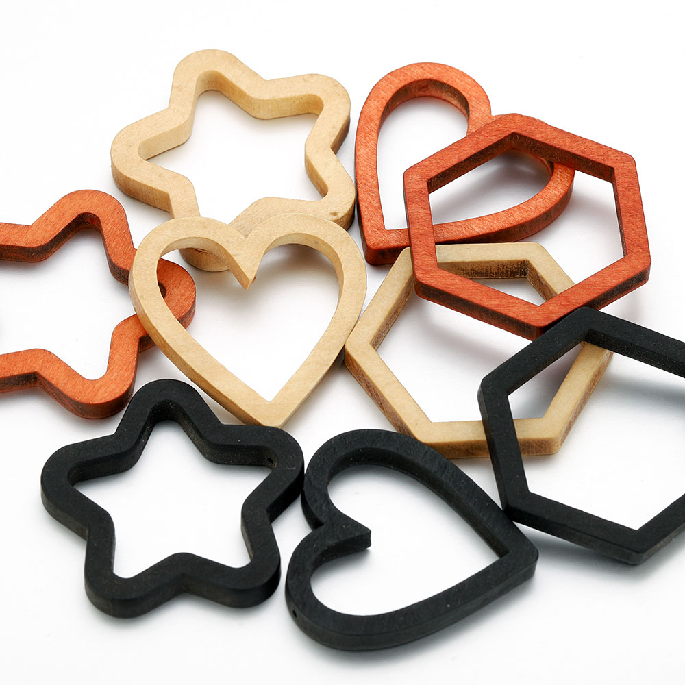 10pcs Wood Heart Square Silico - Resin Crafts recensione e prezzo