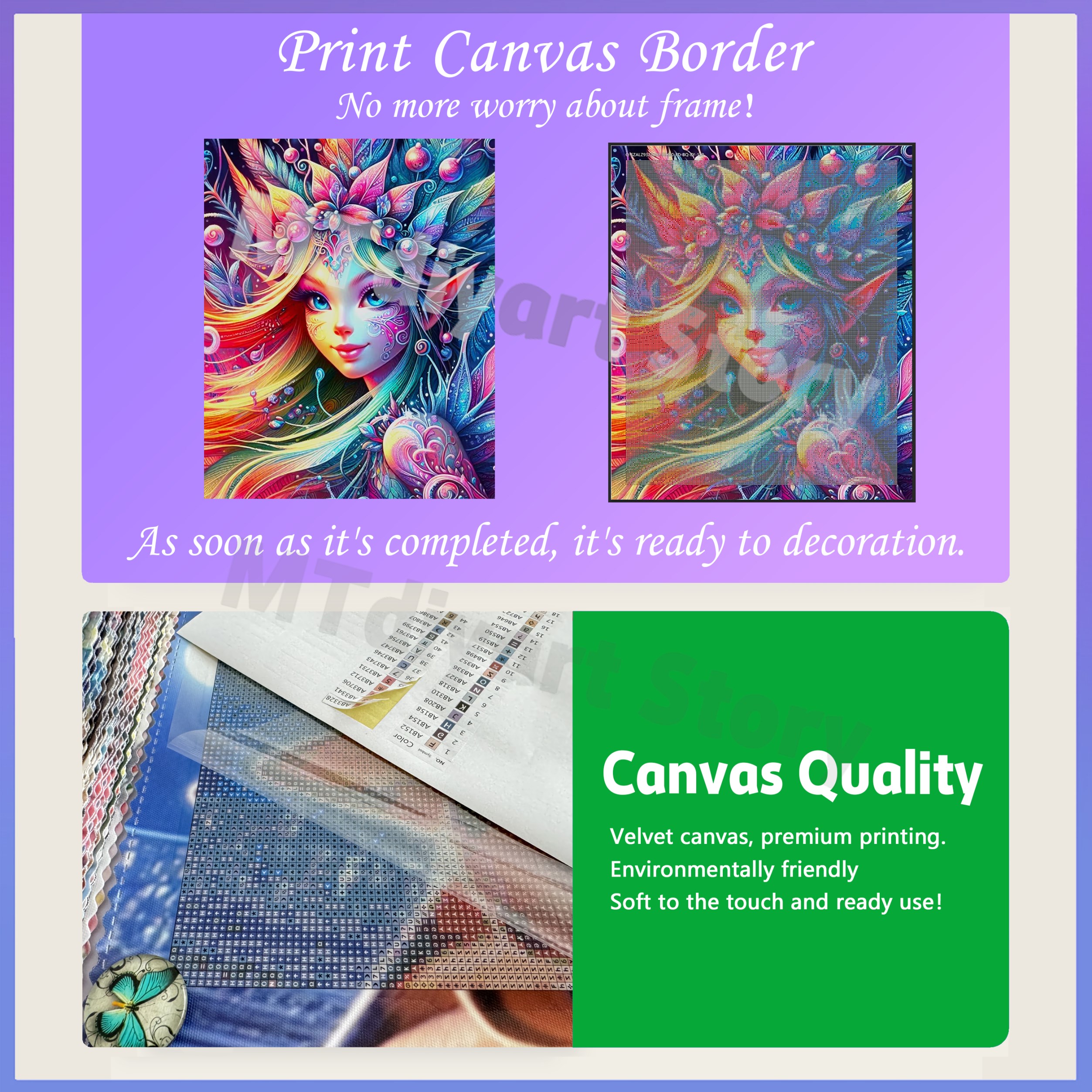 Printed Canvas Border Symbol S - Resin Craft Workshop recensione e prezzo