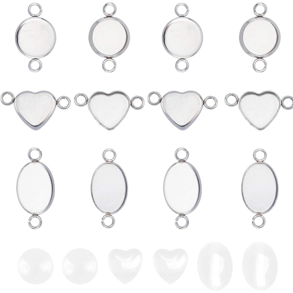 30 Sets Oval/Flat Round/Heart  - Bezels Set Pendant recensione e prezzo