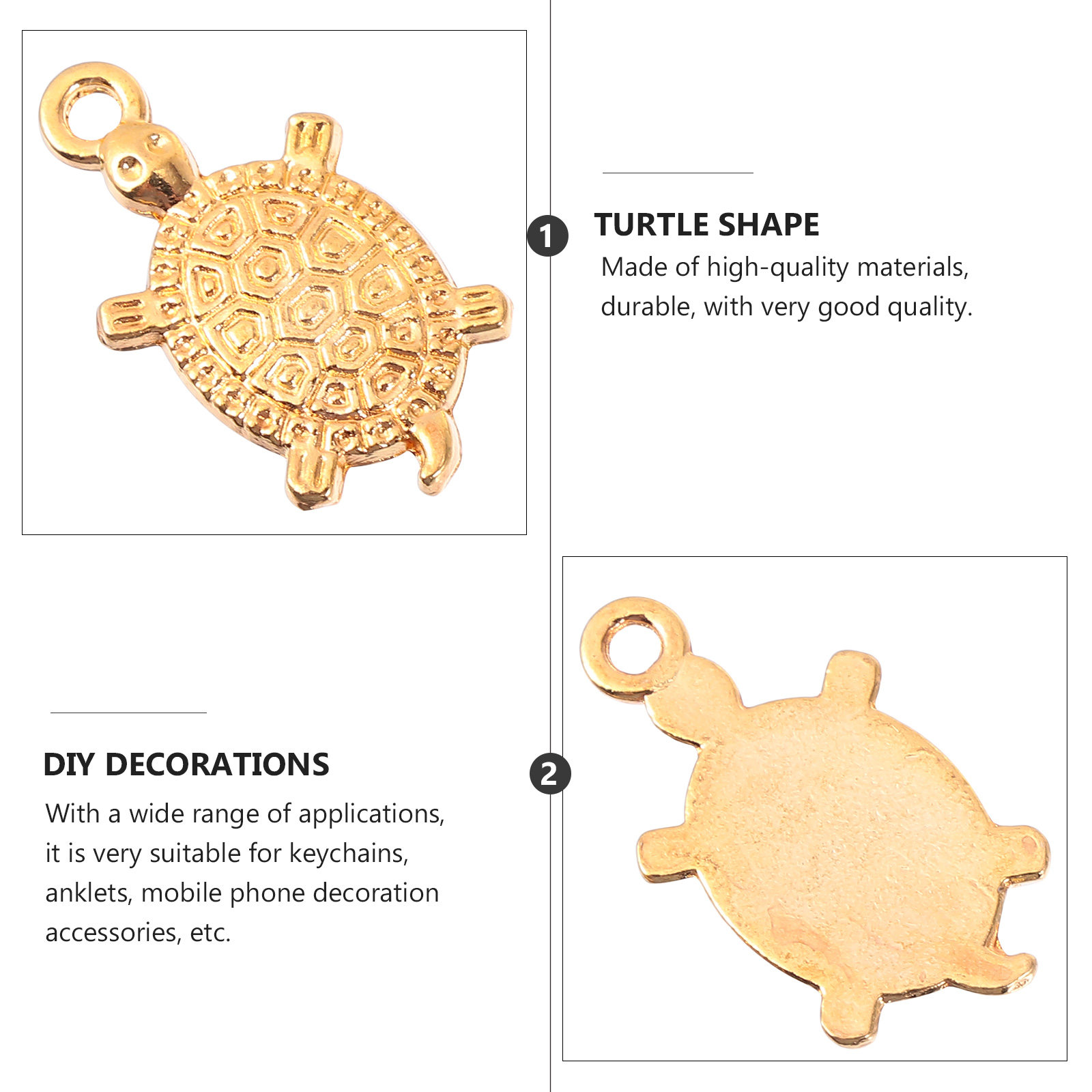 100Pcs Alloy Golden Tortoise O - Resin Crafts recensione e prezzo