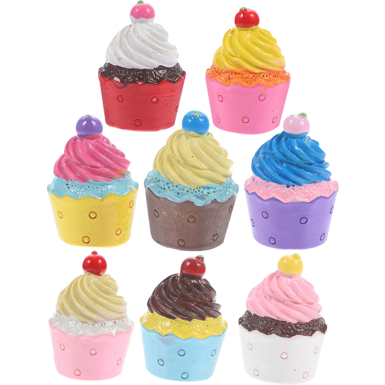 8Pcs Resin Mini Cupcake Keycha - Resin Crafts recensione e prezzo