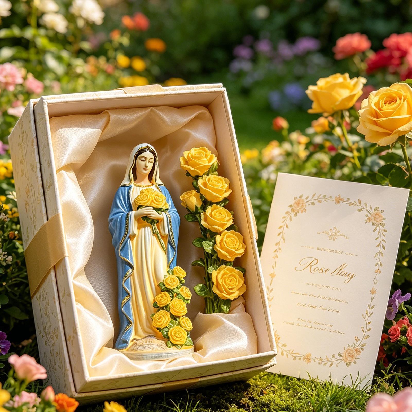 Virgin Mary Solar Statue Garde - Resin Crafts recensione e prezzo