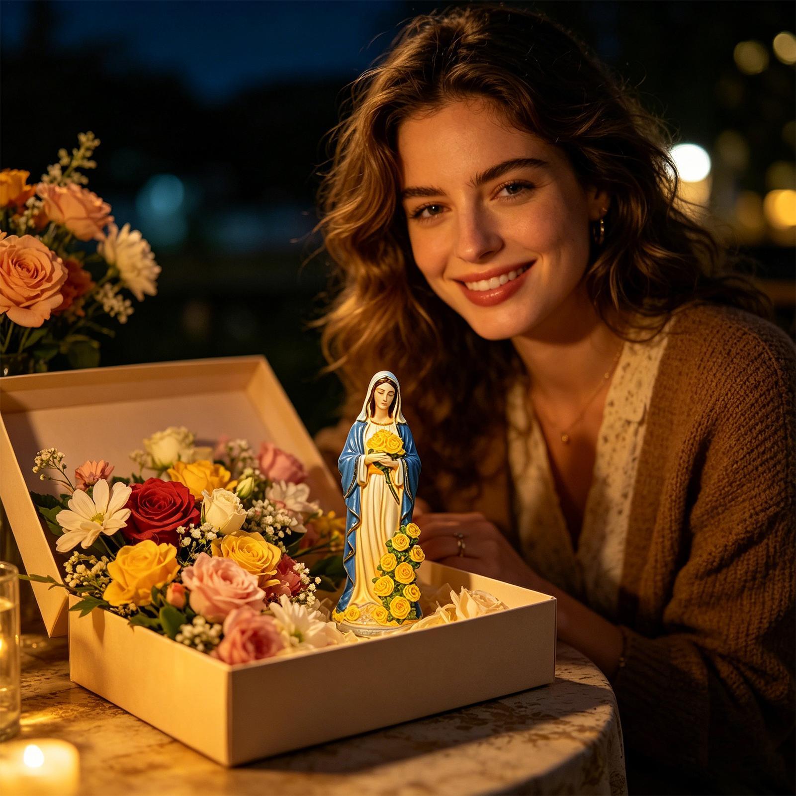 Virgin Mary Solar Statue Garde - Resin Crafts recensione e prezzo