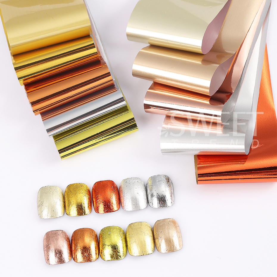 10pcs Metallic Nail Transfer F - Gold Foil Flakes recensione e prezzo