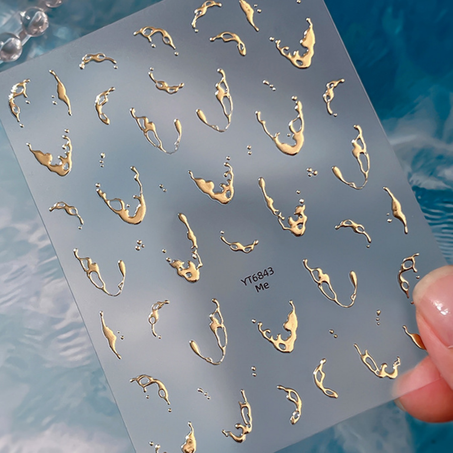 Gold Foil Water Splash 5D Nail - Gold Foil Flakes recensione e prezzo