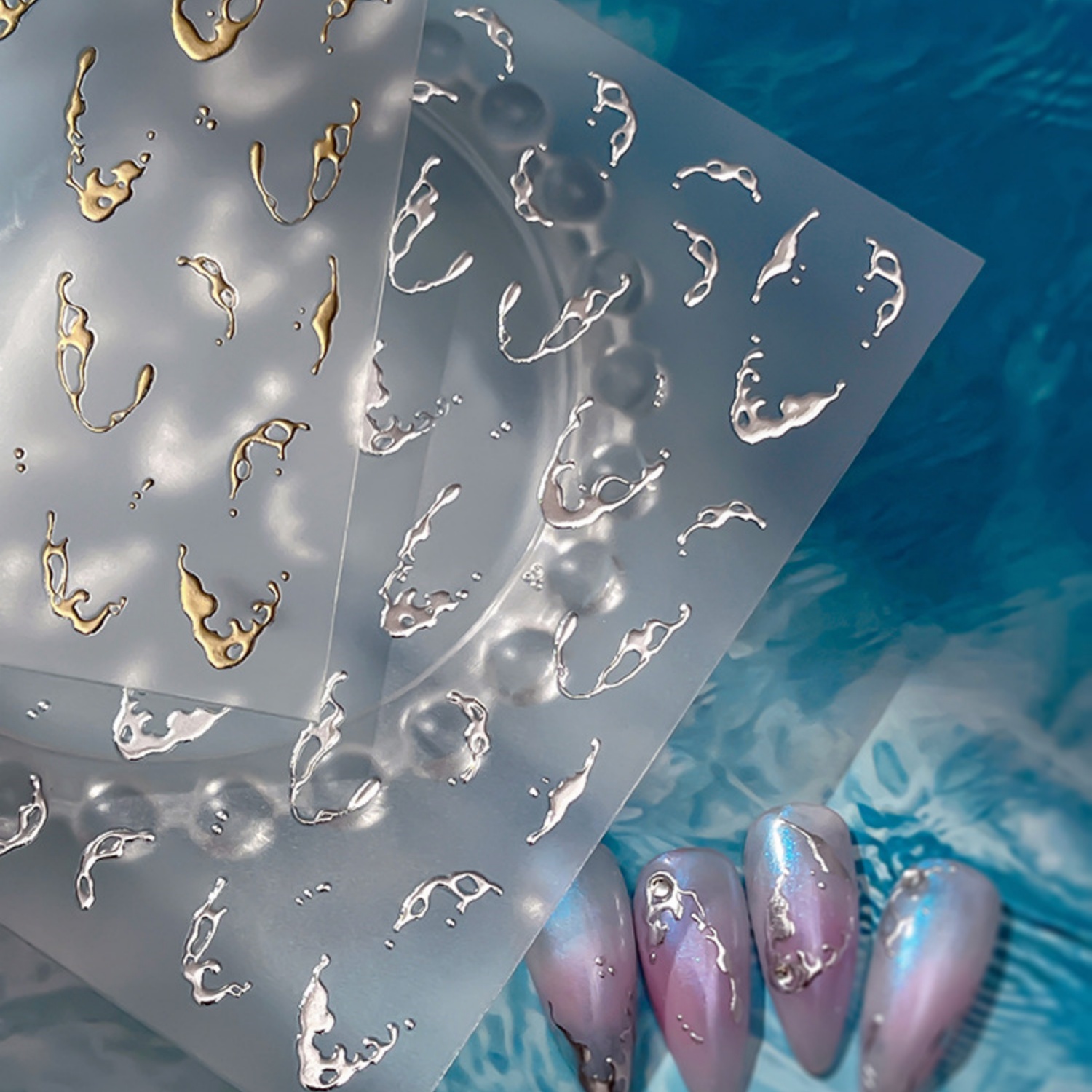 Gold Foil Water Splash 5D Nail - Gold Foil Flakes recensione e prezzo