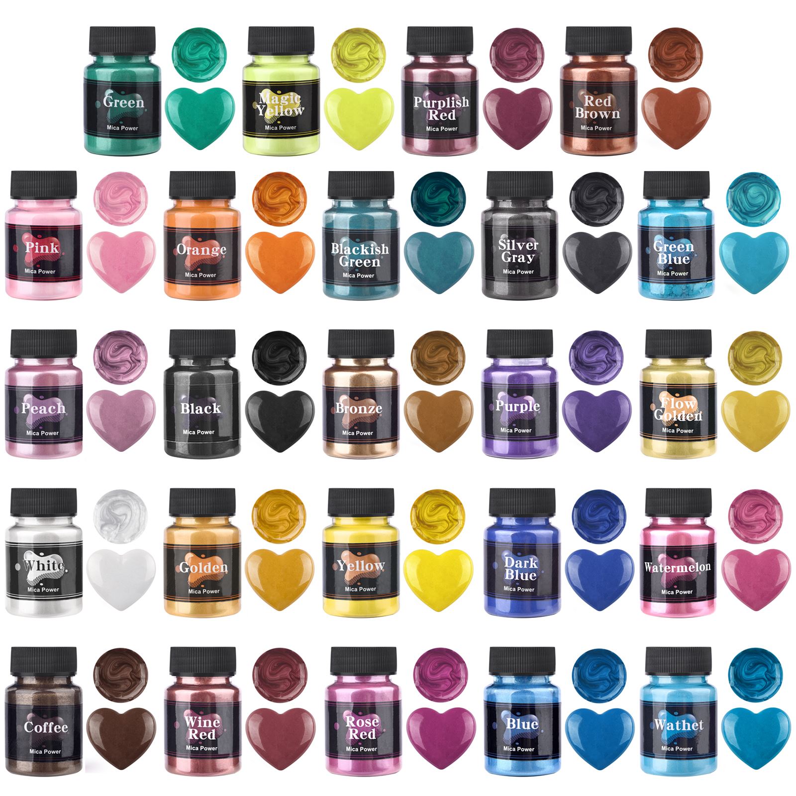 50ml 24 Colors Resin Pearl Pow - Resin Pigment Set recensione e prezzo