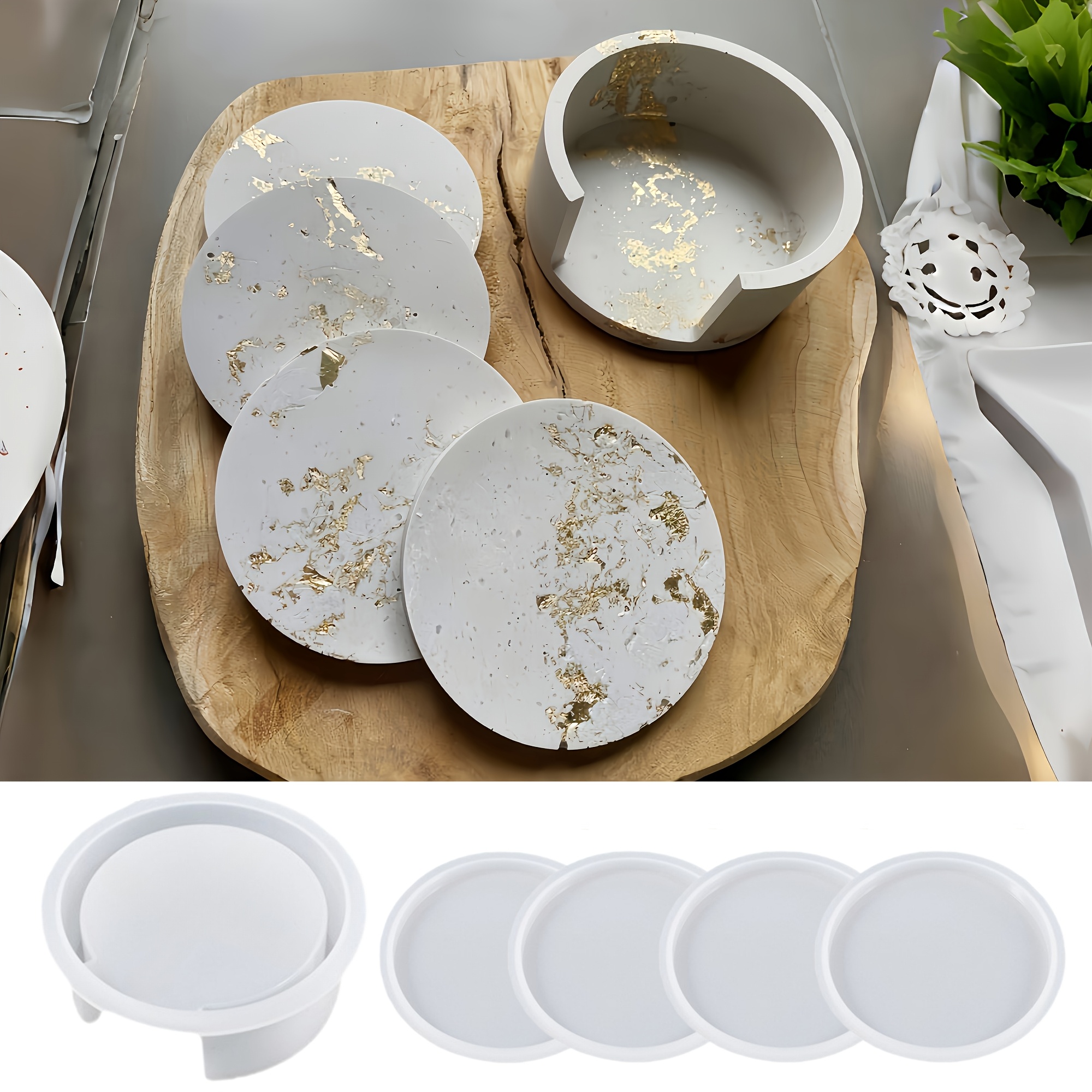 5pcs Round Coaster Silicone Mo - Coaster Mold Round recensione e prezzo