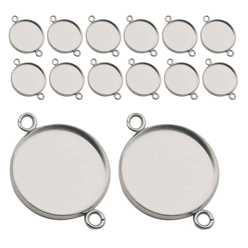 20Pcs Round Cabochon Settings  - Bezels Set Pendant recensione e prezzo