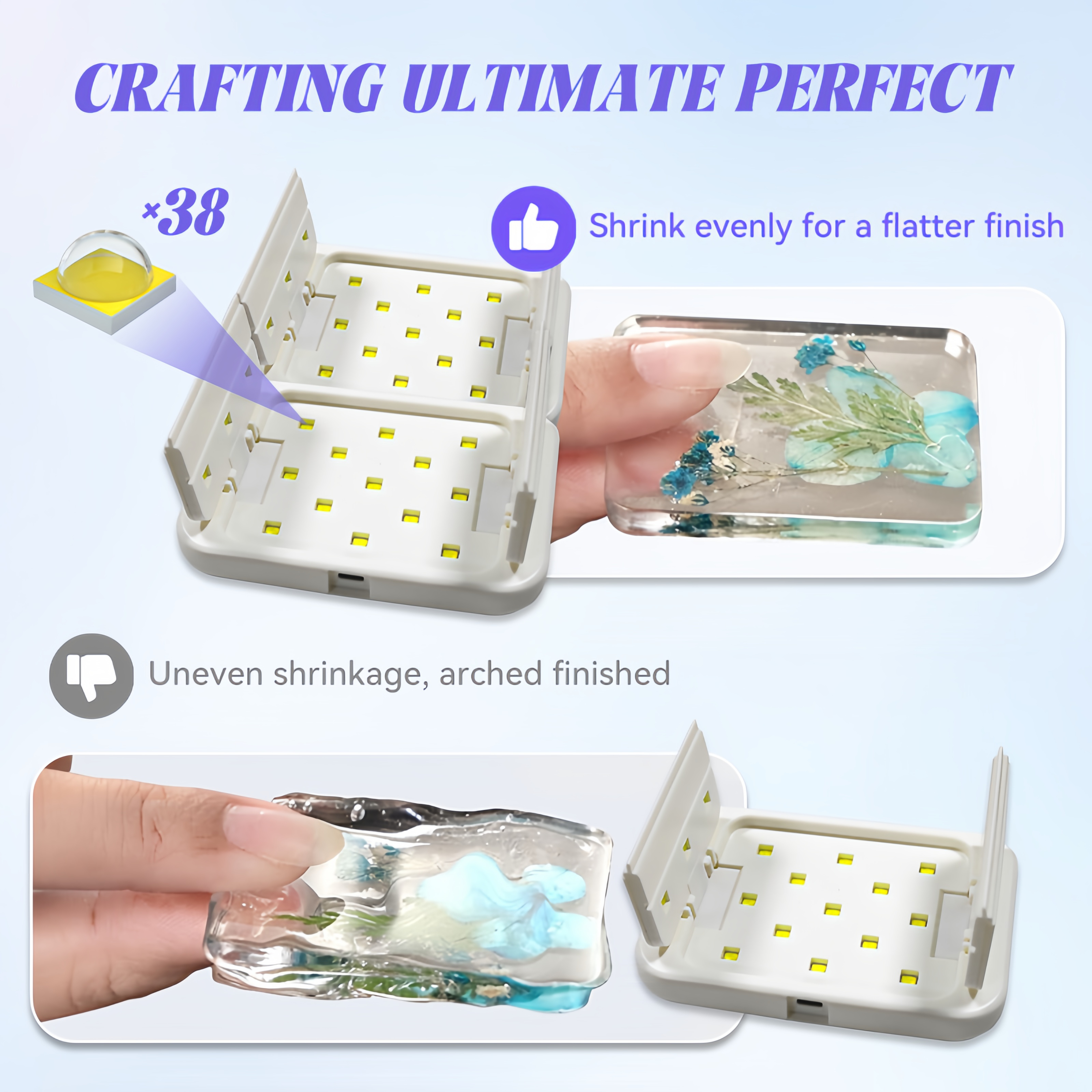 48W Dual-Sided UV Lamp Foldabl - Epoxy Uv Resin Kit recensione e prezzo