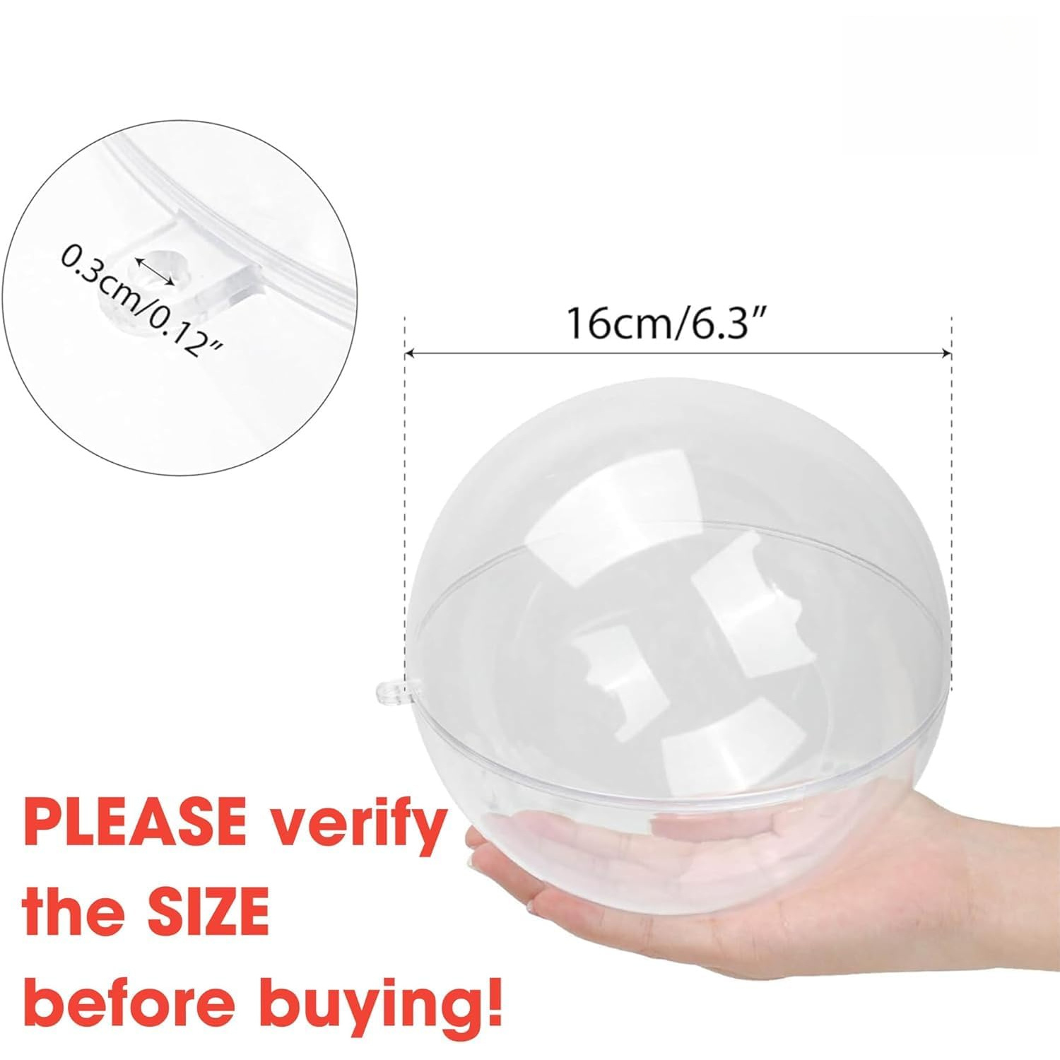 Fillable Clear Ornament Ball,  - Dome Mold Clear recensione e prezzo