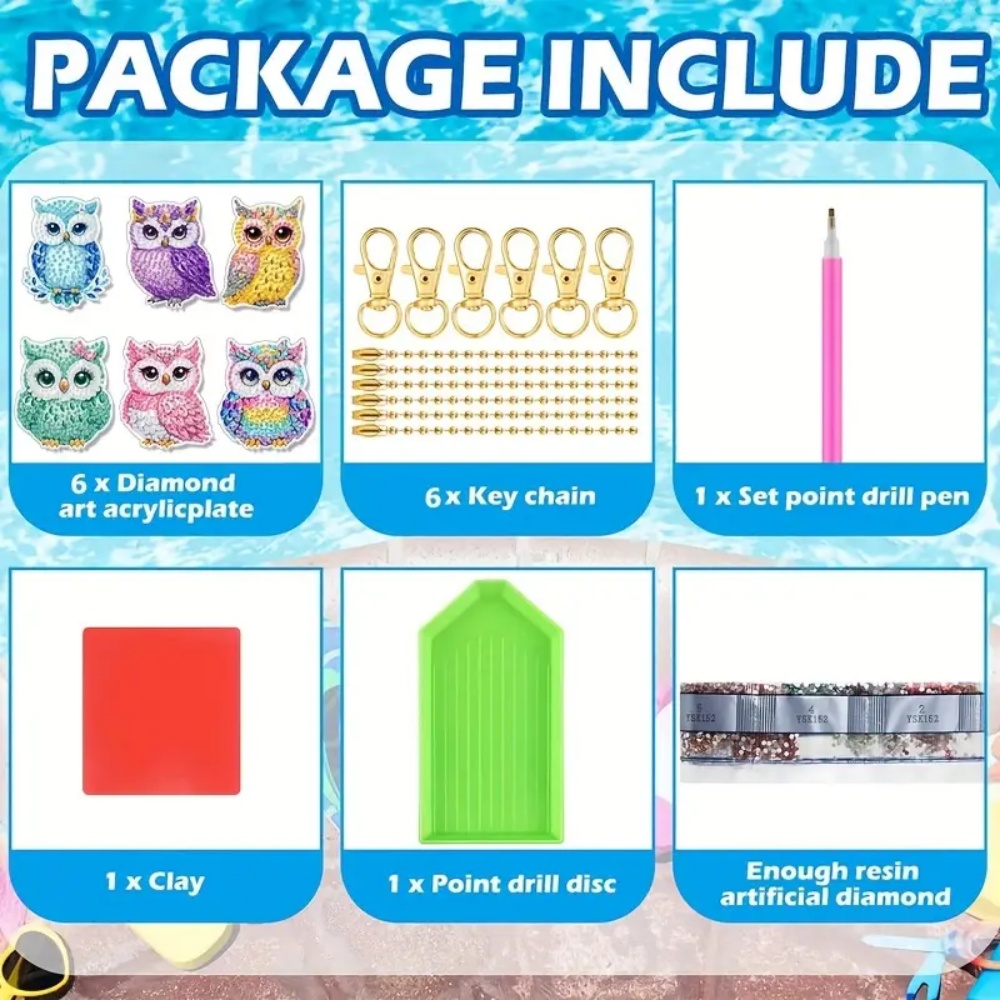 6-piece/set DIY Diamond Keycha - Resin Craft Ideas recensione e prezzo