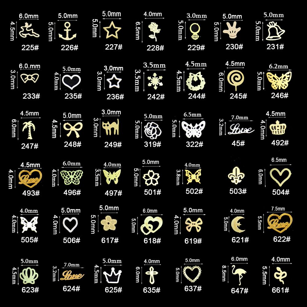 100pcs/bag Gold Heart Metallic - Gold Foil Flakes recensione e prezzo