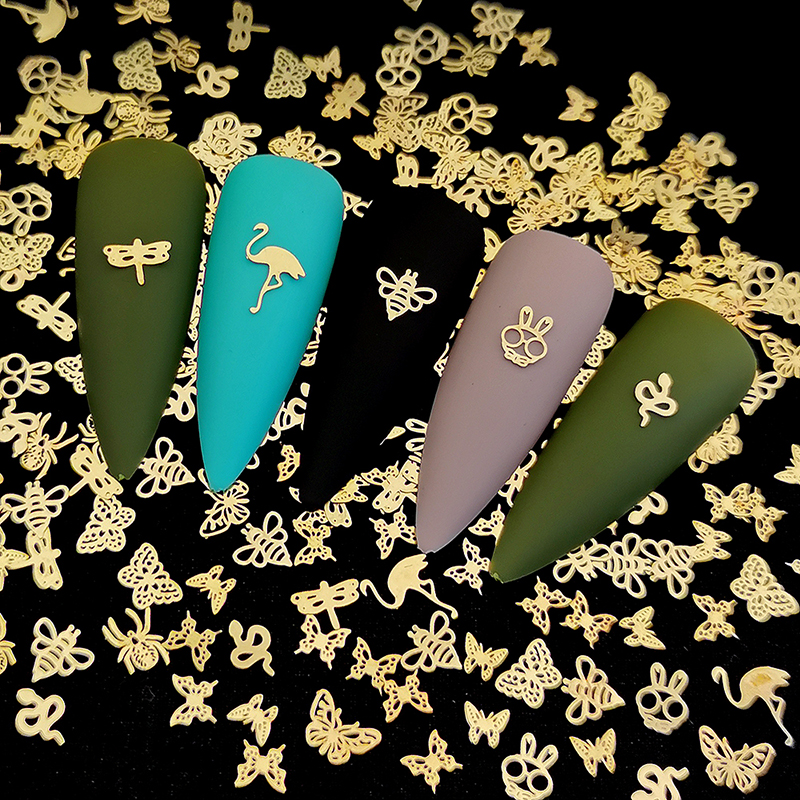 100pcs/bag Gold Heart Metallic - Gold Foil Flakes recensione e prezzo