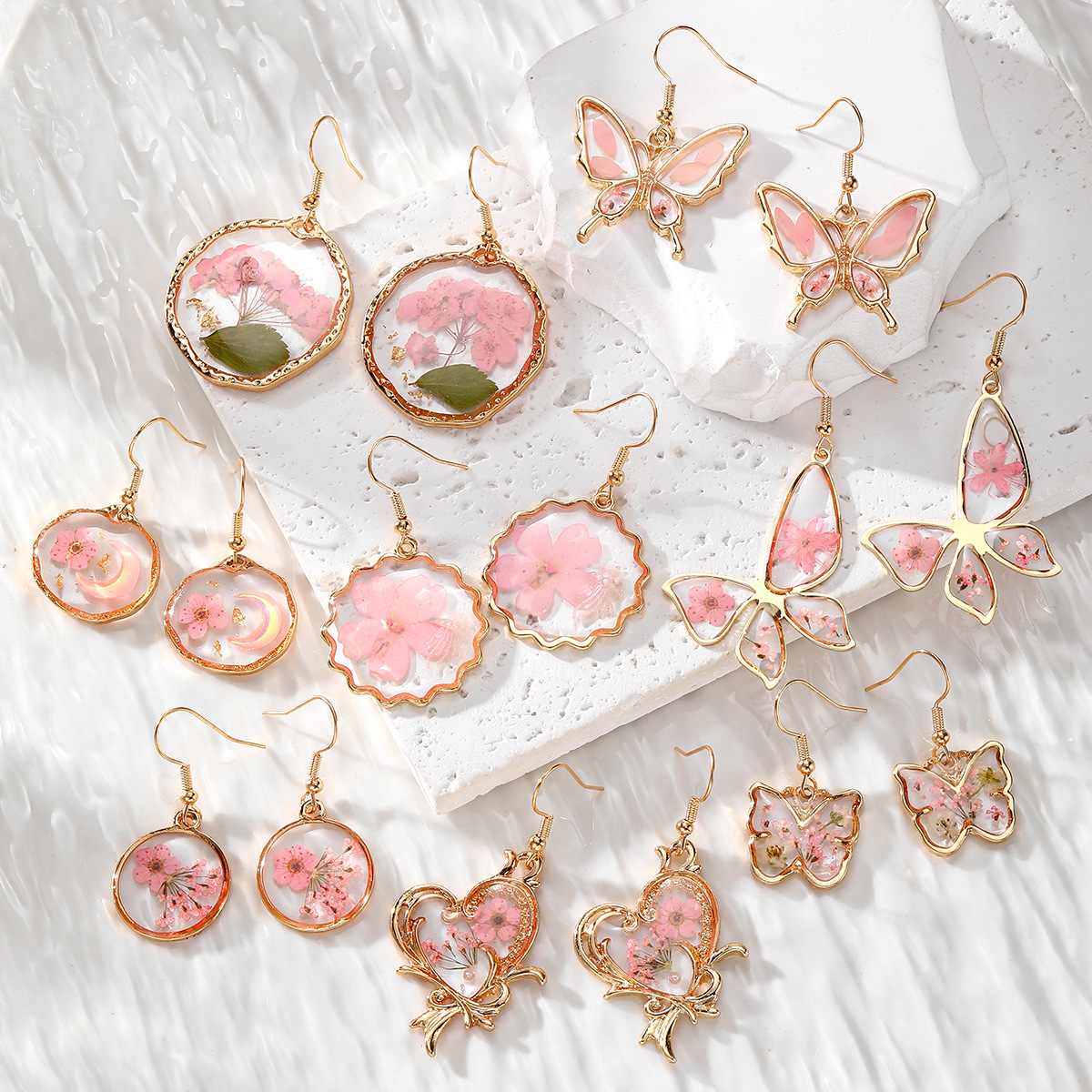 New Dried Flower Dangle Earrin - Dried Flower Bulk recensione e prezzo