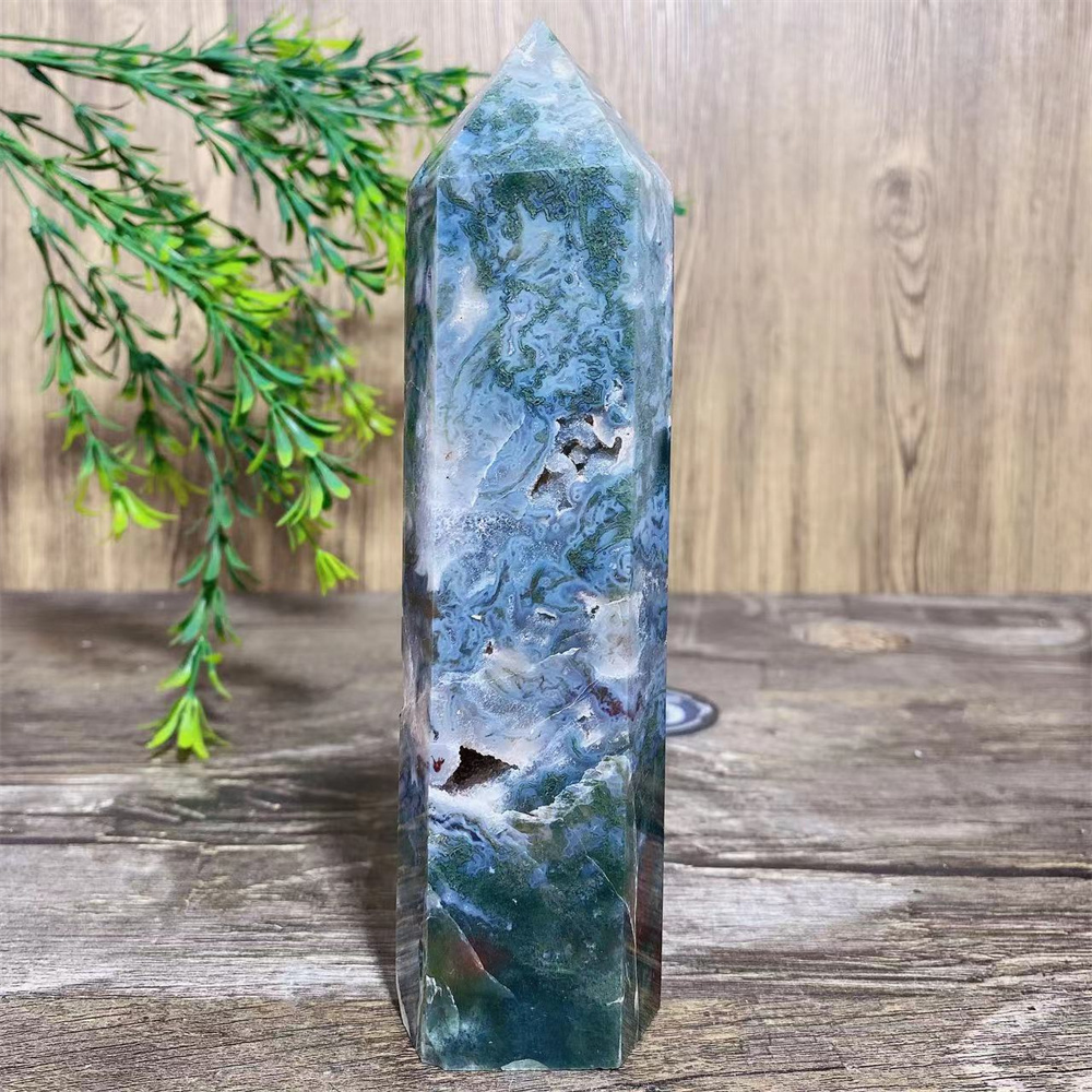 Big Green Moss Agate Druzy Nat - Terrarium Moss Art recensione e prezzo