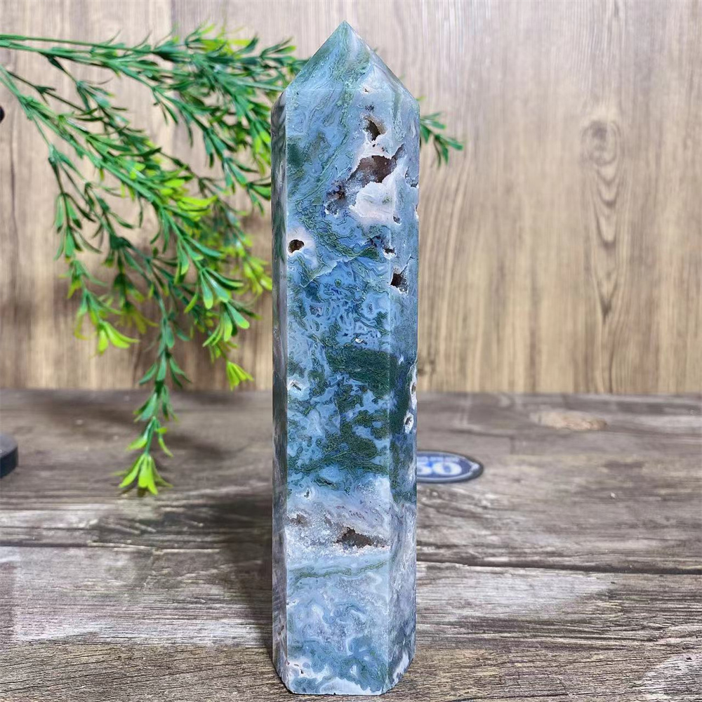 Big Green Moss Agate Druzy Nat - Terrarium Moss Art recensione e prezzo