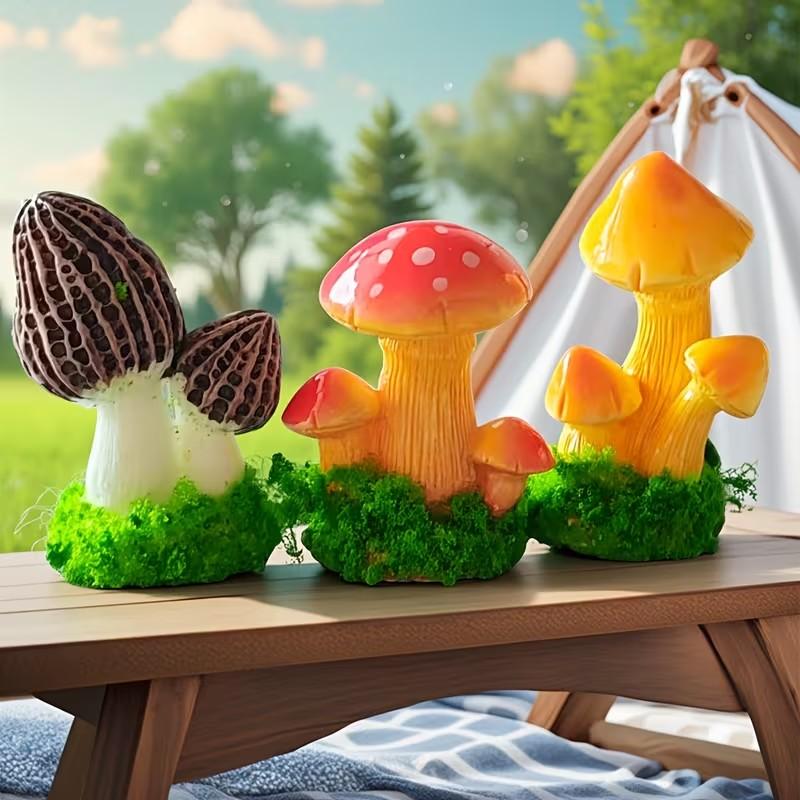 1 Set of 3pcs Artificial Mushr - Terrarium Moss Art recensione e prezzo
