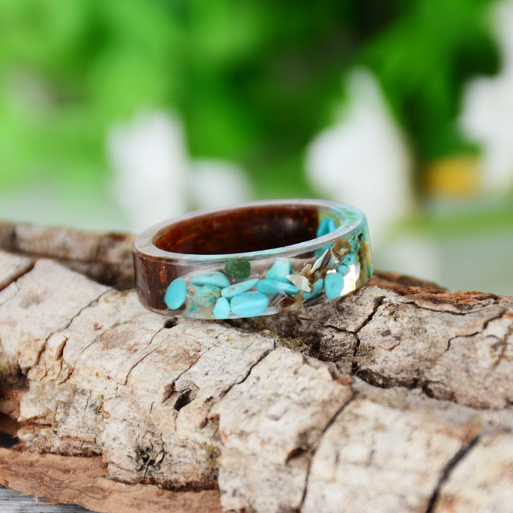 Creative Wooden Resin Ring for - Dried Flower Bulk recensione e prezzo