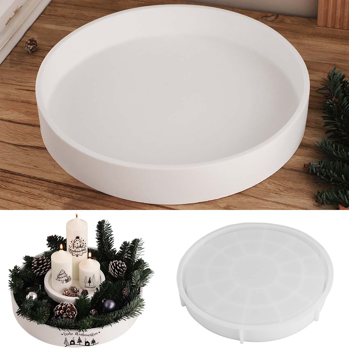 Concrete Round Candle Bowl Ves - Coaster Mold Round recensione e prezzo