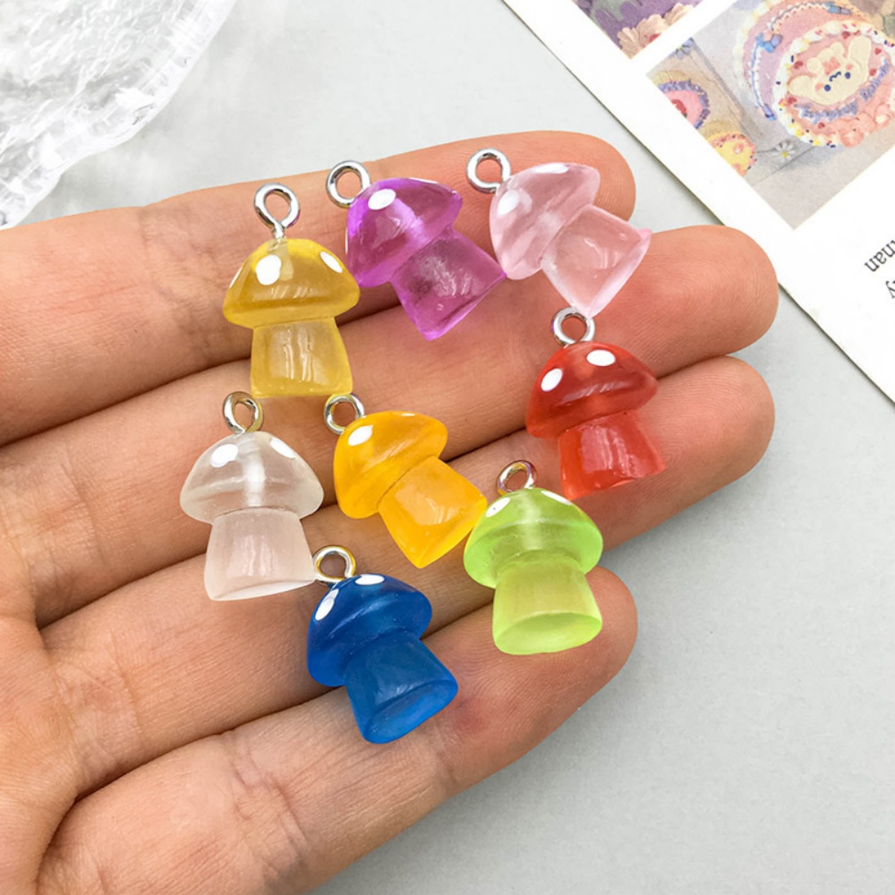 16pcs Luminous Mushroom Charms - Resin Craft Projects recensione e prezzo