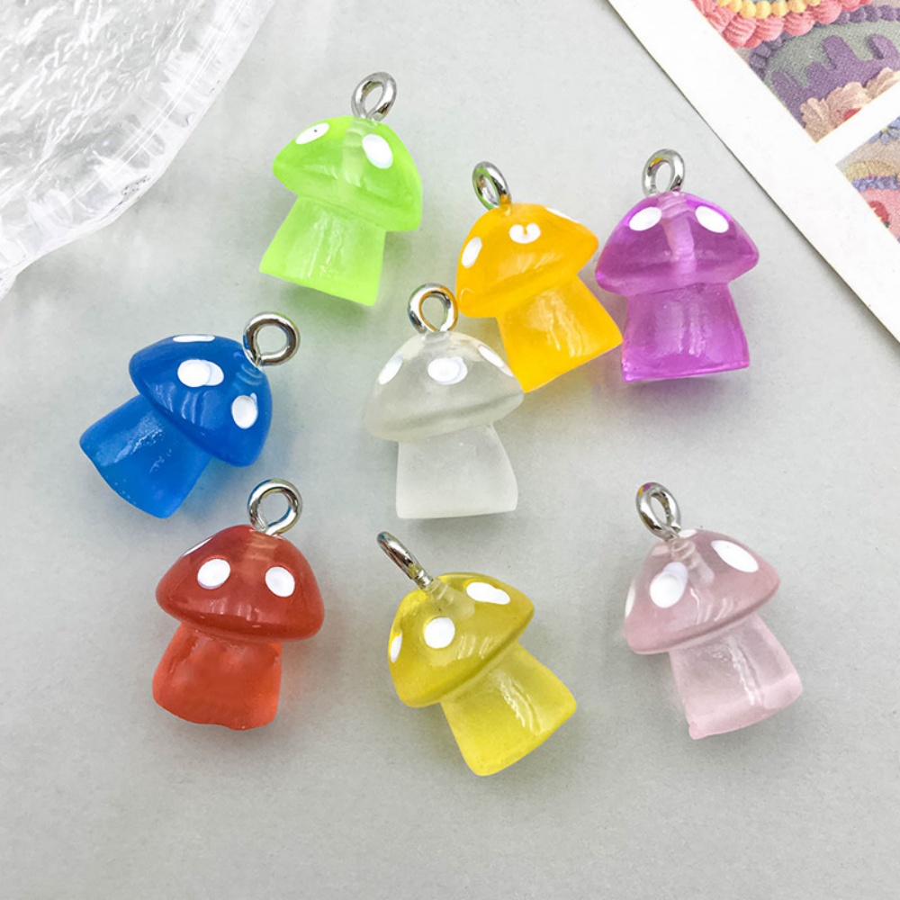 16pcs Luminous Mushroom Charms - Resin Craft Projects recensione e prezzo