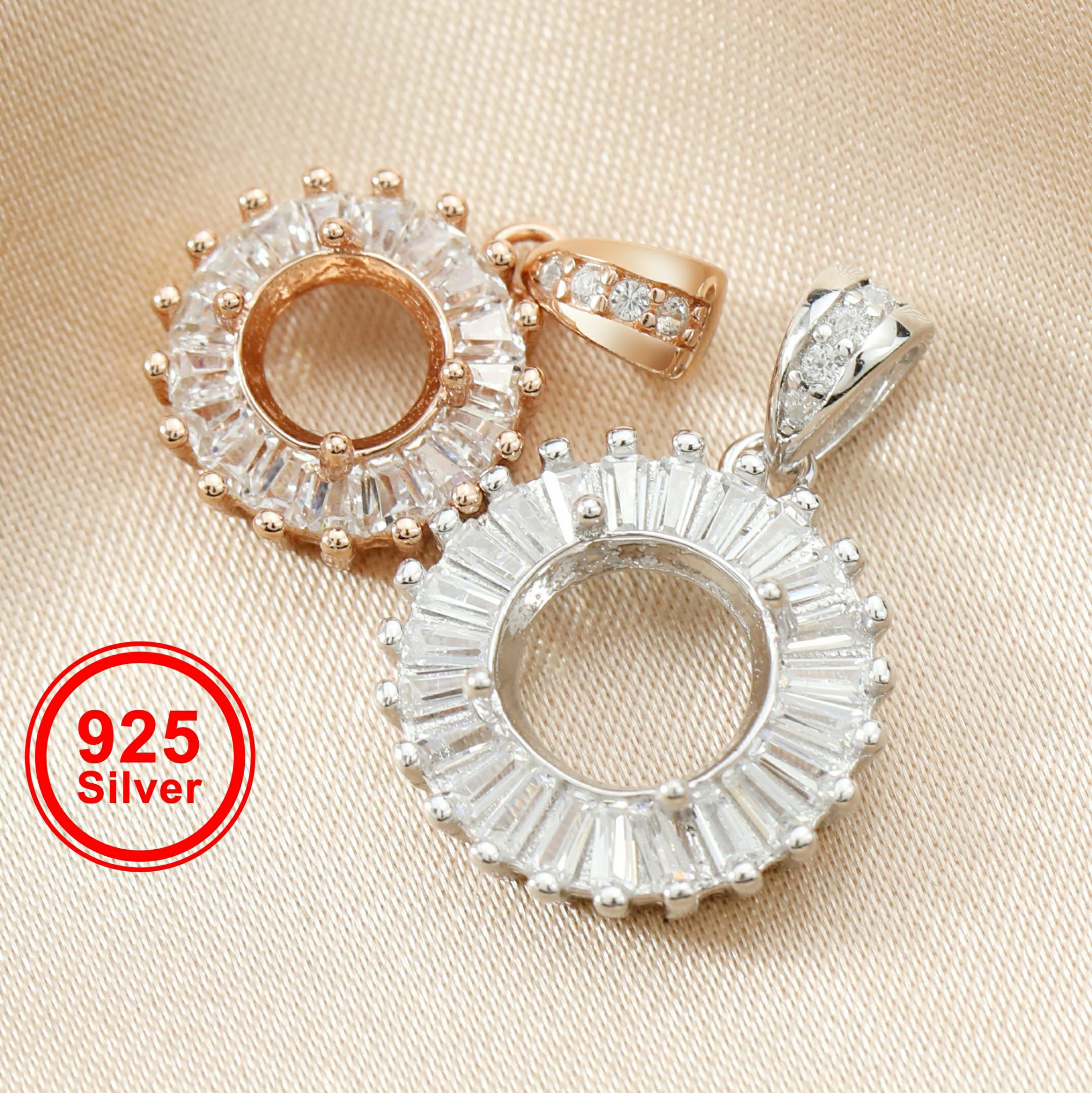 4-12MM Round Bezel Rose Gold S - Bezels Set Pendant recensione e prezzo