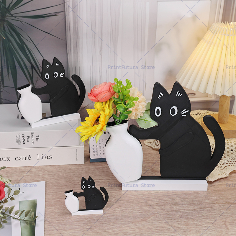 3D Printed Naughty Kitten Vase - Dried Flower Bulk recensione e prezzo