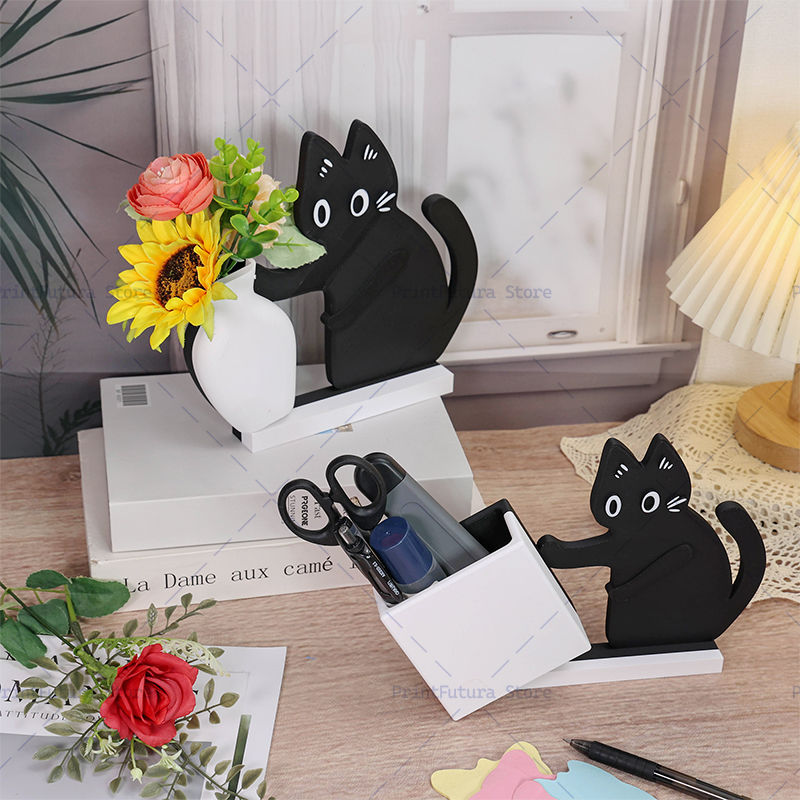 3D Printed Naughty Kitten Vase - Dried Flower Bulk recensione e prezzo