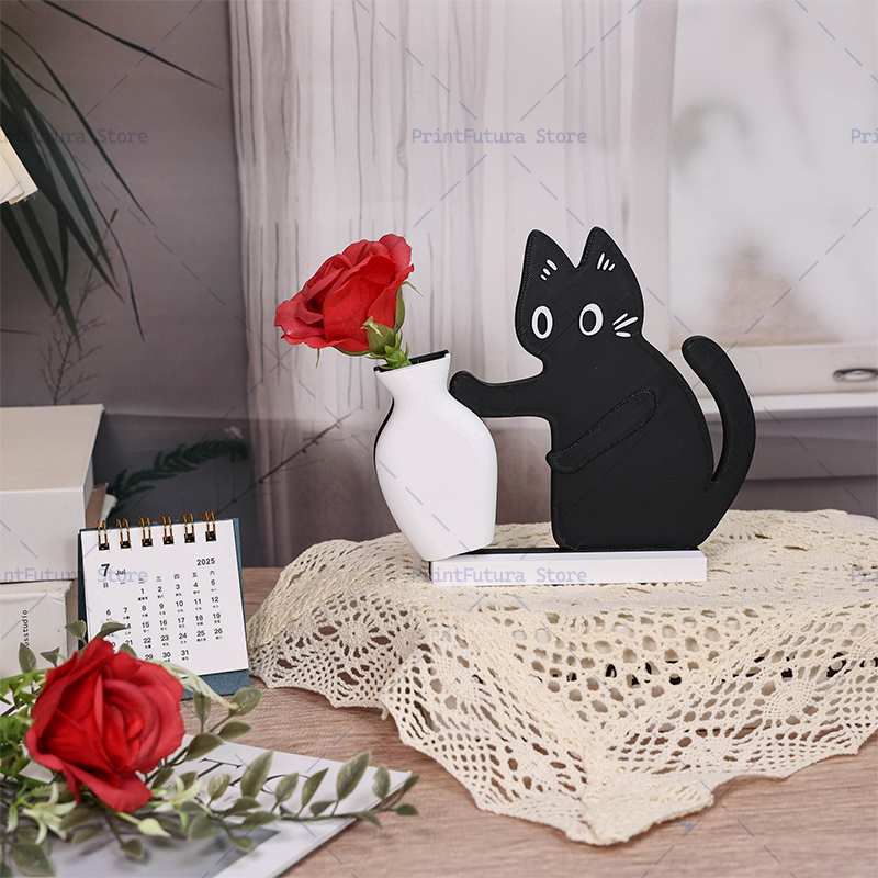 3D Printed Naughty Kitten Vase - Dried Flower Bulk recensione e prezzo