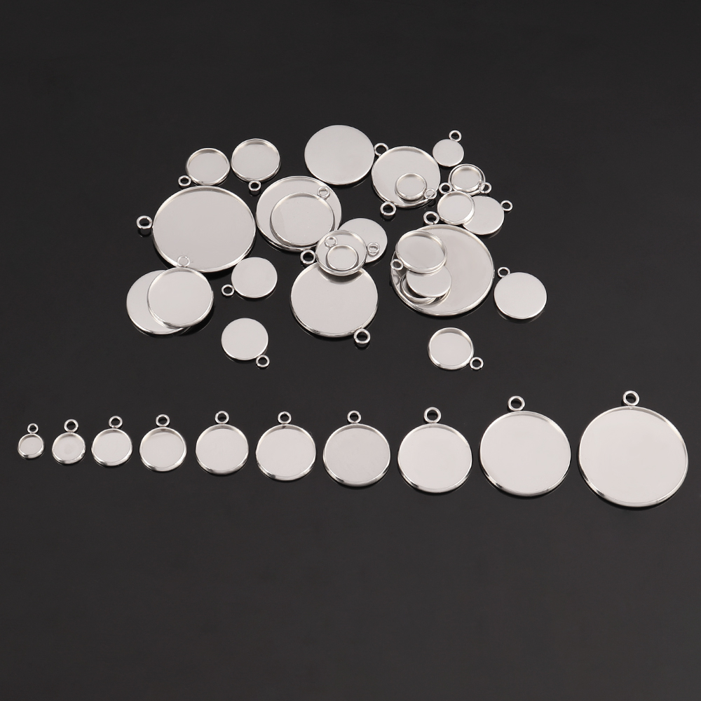 10Pcs Stainless Steel Cabochon - Bezels Set Pendant recensione e prezzo