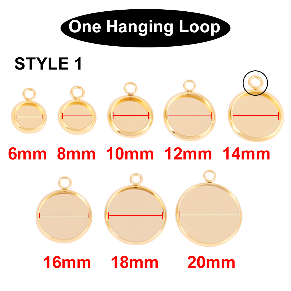 10Pcs Stainless Steel Cabochon - Bezels Set Pendant recensione e prezzo
