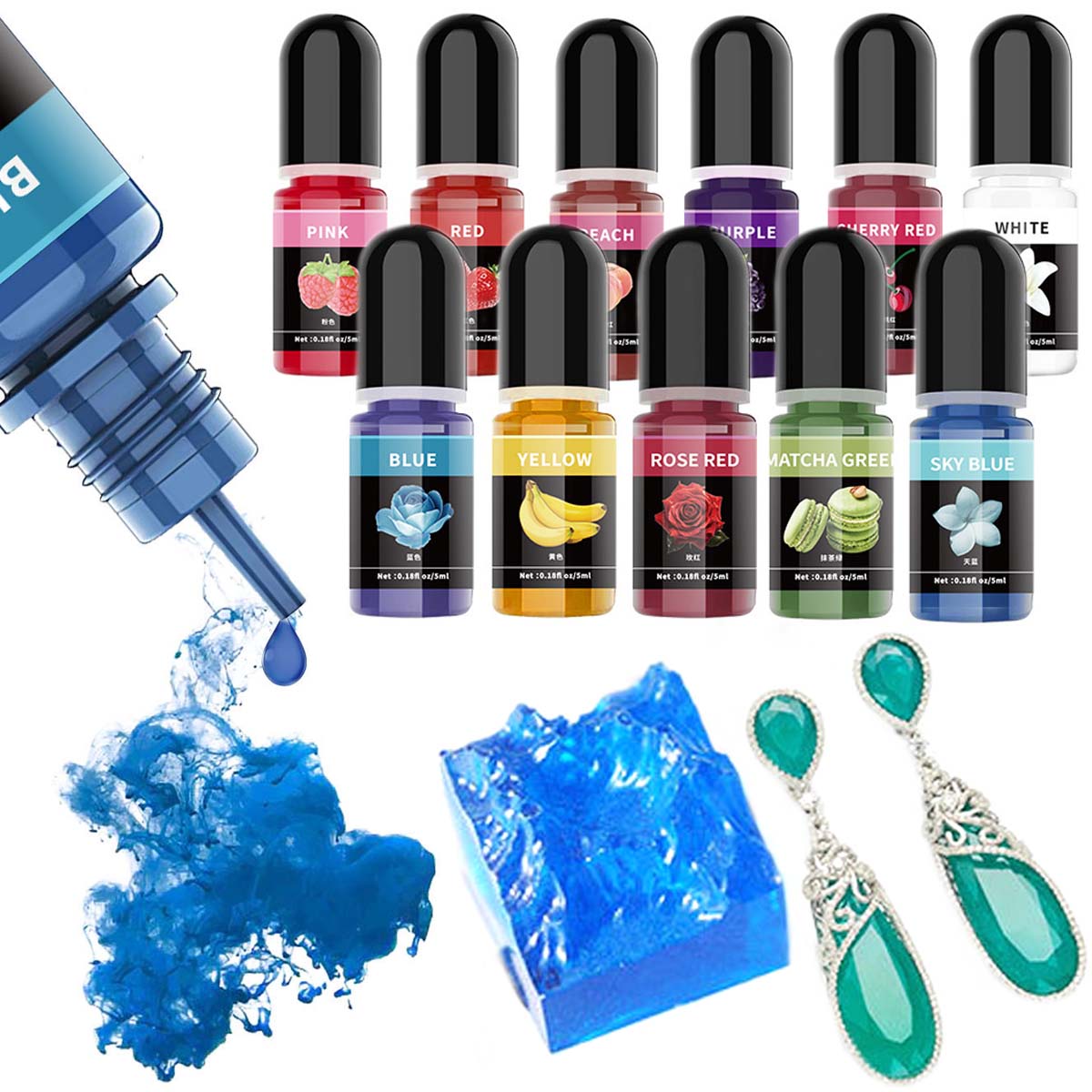 5ml/Bottle Epoxy Resin Pigment - Resin Pigment Set recensione e prezzo
